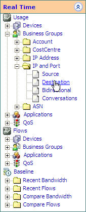 Report Menu IP and Port RT